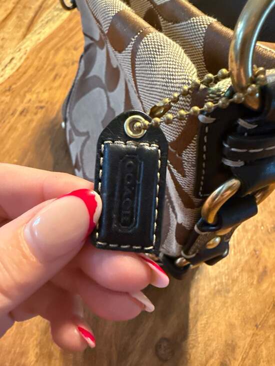 Coach Signature Mini Carly Shoulder Bag 40347 Brown Jacquard y2k - Picture 4 of 7